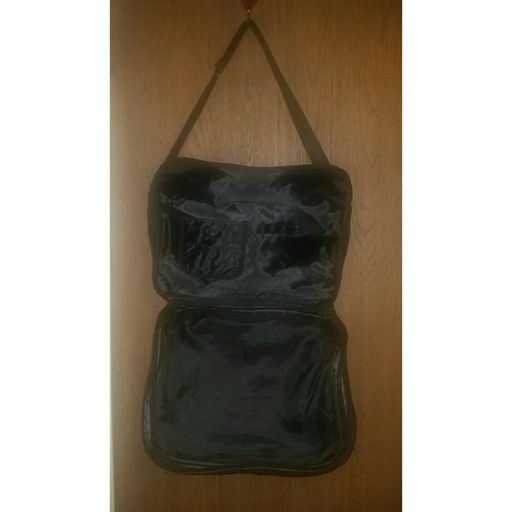 Black Leather Messenger Bag